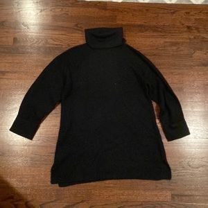 Black turtle neck sweater dress